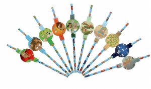 Picture of Paper Passover Straws Makkos Theme 10 Pack